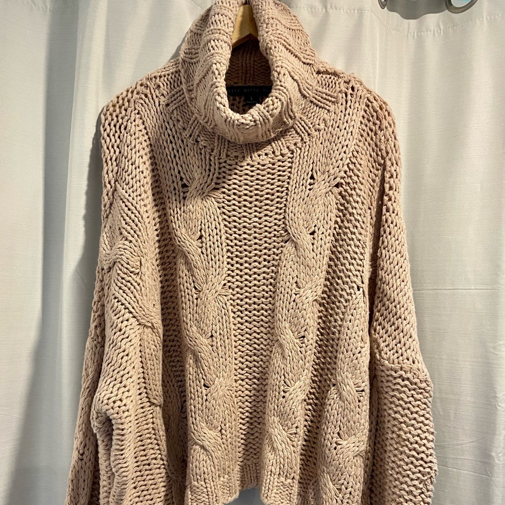 Blush Pink chunky knit sweater